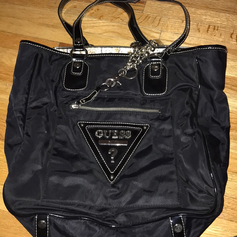 Vintage Black Guess Tote Bag